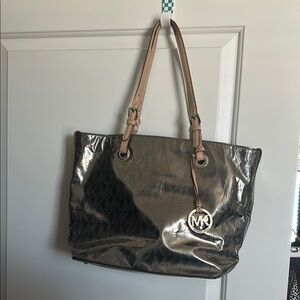 Michael Kors Shiny Black Tote Bag